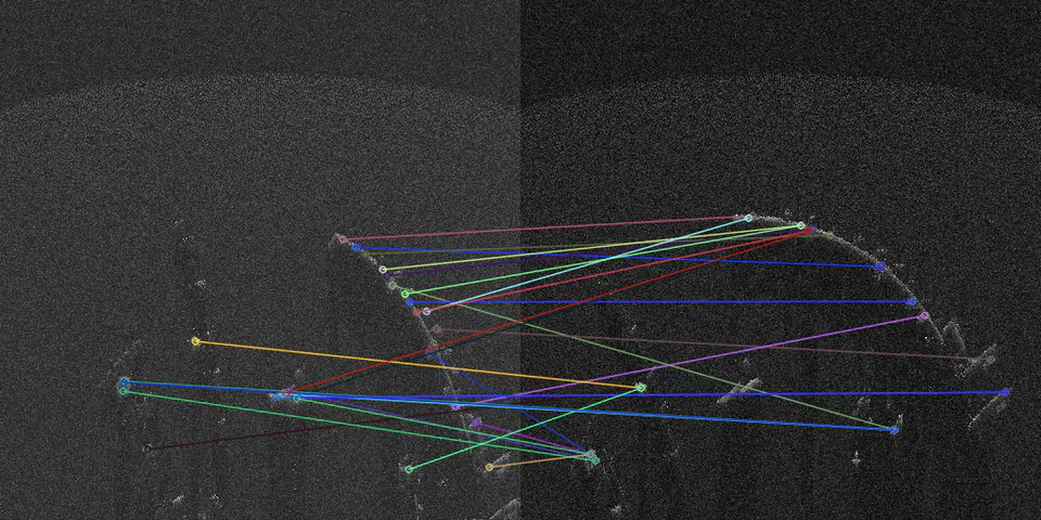 Sonar Image Feature Detection and Matching for Acoustic Structure from Motion