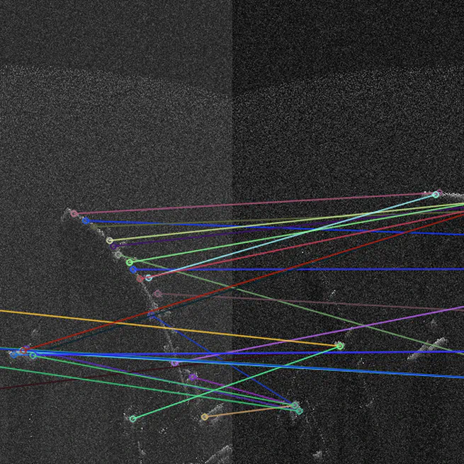 Sonar Image Feature Detection and Matching for Acoustic Structure from Motion